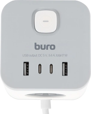 Сетевой удлинитель Buro BU-PC3.1UС-W
