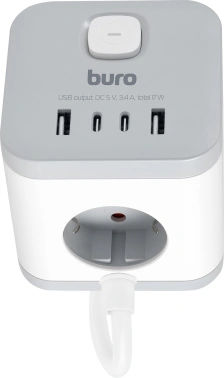 Сетевой удлинитель Buro BU-PC3.1UС-W