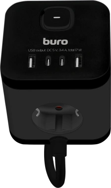 Сетевой удлинитель Buro BU-PC3.1UС-B