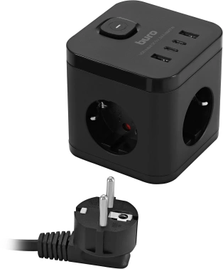 Сетевой удлинитель Buro BU-PC3.1UС-B