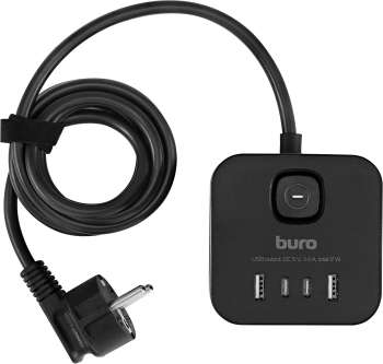 Сетевой удлинитель Buro BU-PC3.1UС-B