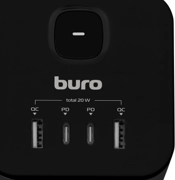 Сетевой удлинитель Buro BU-PC3.1UС-Plus-B