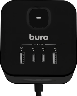 Сетевой удлинитель Buro BU-PC3.1UС-Plus-B