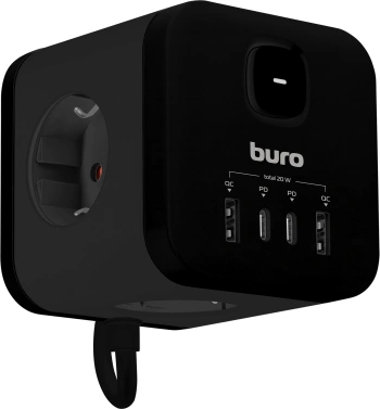 Сетевой удлинитель Buro BU-PC3.1UС-Plus-B