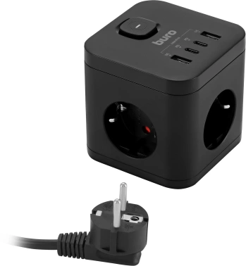 Сетевой удлинитель Buro BU-PC3.1UС-Plus-B