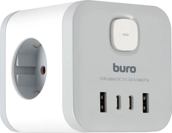 Сетевой разветвитель Buro BU-PW3UC-W