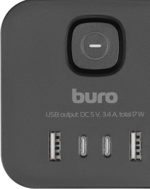 Сетевой разветвитель Buro BU-PW3UC-B