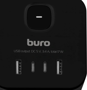 Сетевой разветвитель Buro BU-PW3UC-B
