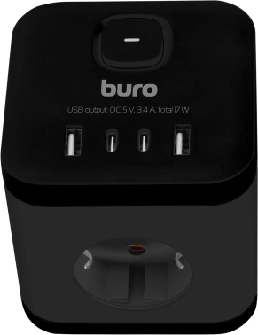 Сетевой разветвитель Buro BU-PW3UC-B
