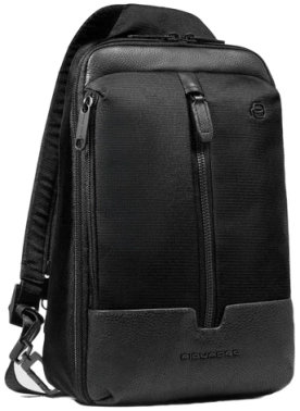 Рюкзак слинг мужской Piquadro Marcel CA6448W138/N черный нейлон/натур.кожа
