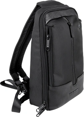 Рюкзак слинг мужской Piquadro Marcel CA6448W138/N черный нейлон/натур.кожа