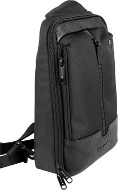 Рюкзак слинг мужской Piquadro Marcel CA6448W138/N черный нейлон/натур.кожа
