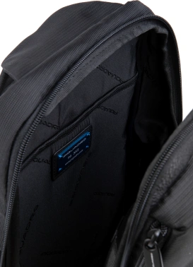 Рюкзак слинг мужской Piquadro Marcel CA6448W138/N черный нейлон/натур.кожа