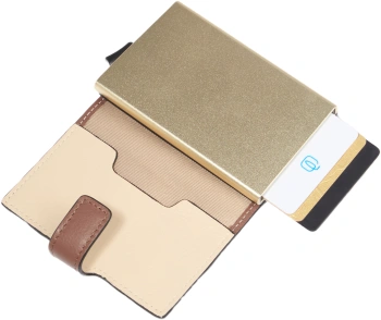 Чехол для кредитных карт Piquadro Lyra PP5649W92R/MBE коричневый/бежевый натур.кожа