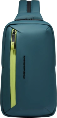 Рюкзак слинг Piquadro Corner 2.0 CA6466C2OW/OT бирюзовый полиэстер