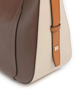 Сумка женская Piquadro Circle BD6657W92/MBE коричневая/бежевая натур.кожа