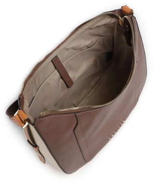 Сумка женская Piquadro Circle BD6657W92/MBE коричневая/бежевая натур.кожа