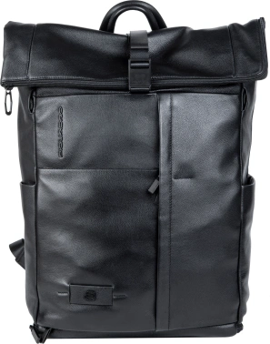 Рюкзак мужской Piquadro Russel CA6768W137/N роллтоп черный кожа
