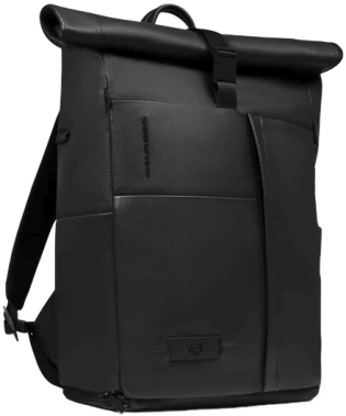 Рюкзак мужской Piquadro Russel CA6768W137/N роллтоп черный кожа