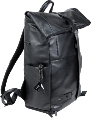 Рюкзак мужской Piquadro Russel CA6768W137/N роллтоп черный кожа