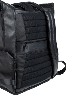 Рюкзак мужской Piquadro Russel CA6768W137/N роллтоп черный кожа