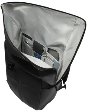 Рюкзак мужской Piquadro Russel CA6768W137/N роллтоп черный кожа