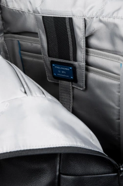 Рюкзак мужской Piquadro Russel CA6768W137/N роллтоп черный кожа