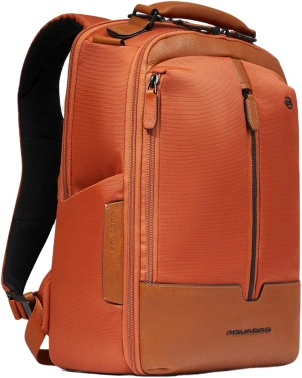 Рюкзак мужской Piquadro Marcel CA6823W138/ARCU оранжевый/коричневый ткань/натур.кожа