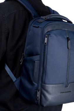 Рюкзак мужской Piquadro Marcel CA6823W138/BLU синий ткань/натур.кожа