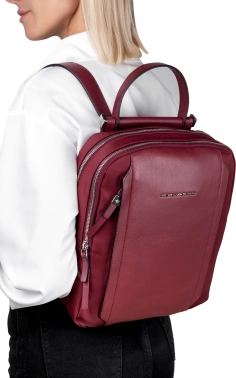 Рюкзак женский Piquadro Lyra CA5566W92T/BO бургунди ткань/натур.кожа