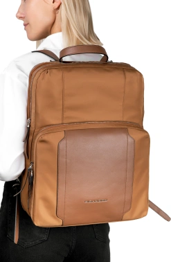 Рюкзак женский Piquadro Lyra CA6216W92T/CU коричневый ткань/натур.кожа