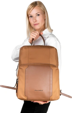 Рюкзак женский Piquadro Lyra CA6216W92T/CU коричневый ткань/натур.кожа
