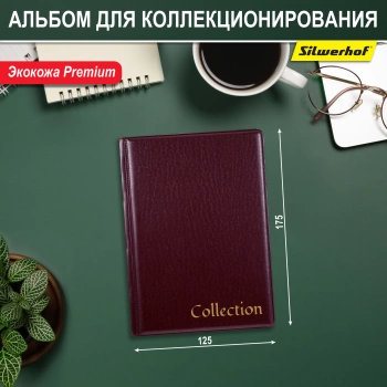 Папка с 10 прозр.вклад. Silwerhof Create ПВХ 0.25мм бордовый