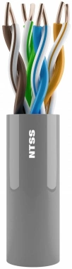Кабель информационный NTSS NTSS-IN-UUTP4-5E-LSZH-GY кат.5E U/UTP 4 пары 24AWG LSZH внутренний 305м серый