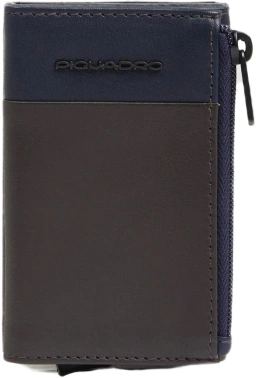 Кошелек мужской Piquadro Harper PP5585APR/BLUTM синий/коричневый натур.кожа