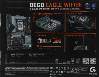 Материнская плата Gigabyte B860 EAGLE WIFI6E
