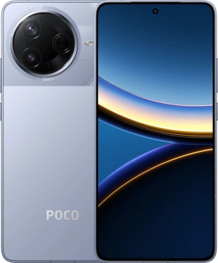 Смартфон Xiaomi Poco F7 Pro 256Gb 12Gb голубой моноблок 3G 4G 2Sim 6.67