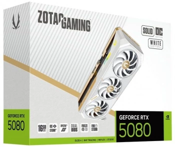 Видеокарта Zotac PCI-E 5.0  RTX 5080 SOLID OC WHITE ED