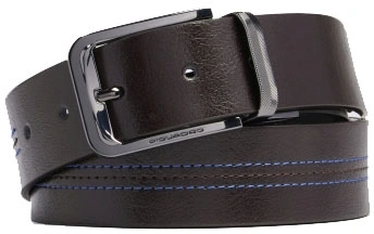 Ремень мужской Piquadro Blue Square CU6742B2/MON 125х3.5см коричневый/черный натур.кожа