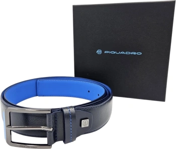Ремень мужской Piquadro Blue Square CU6743B2/BLU2 регулир. 125х3.5см синий натур.кожа