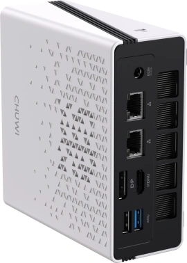 ПК Мини Chuwi UBox Ryzen 5 6600H (3.3) 16Gb SSD256Gb 660M без ОС 2x2.5GbitEth WiFi BT 90W белый/черный