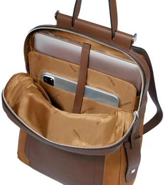 Рюкзак женский Piquadro Lyra CA4576W92T/CU табачный ткань/натур.кожа