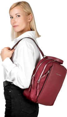 Рюкзак женский Piquadro Lyra CA4576W92T/BO бургунди ткань/натур.кожа