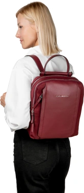 Рюкзак женский Piquadro Lyra CA4576W92T/BO бургунди ткань/натур.кожа