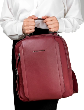 Рюкзак женский Piquadro Lyra CA4576W92T/BO бургунди ткань/натур.кожа