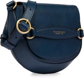 Сумка кросс-боди женская The Bridge Bettina 04371201/YH темно-синяя натур.кожа