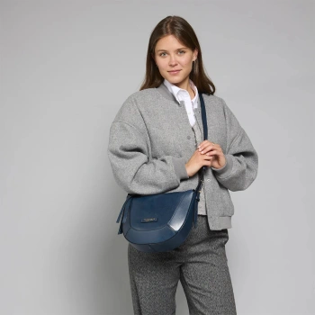 Сумка женская The Bridge Fedora 04320501/YH темно-синяя натур.кожа