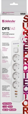 Сетевой фильтр Defender DFS 141