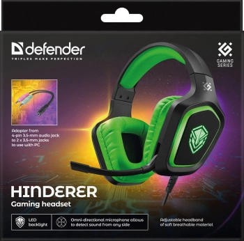 Наушники с микрофоном Defender Hinderer