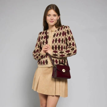 Сумка женская The Bridge Irene 04520501/YF бордовая натур.кожа